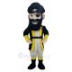 Beard Pirate in Yellow Coat Mascot Costume People