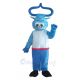 Blue Curved-Horned Bull Ox Mascot Costume Animal