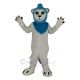 White Lion Blue Haired Mascot Costume Animal