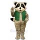 Raccoon with Vest Mascot Costume