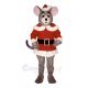 Mouse with Santa Coat Mascot Costume