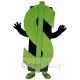 Green Dollar Sign Mascot Costume Cartoon