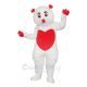 White Bear Cartoon Mascot Costume