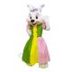 Easter Bunny in Colorful Dress Mascot Costumes