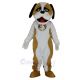 Brown And White St. Bernard Dog Mascot Costume Animal