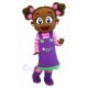 Cute Brown Skin Girl Mascot Costume