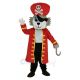 Pirate Wolf in Red Coat Mascot Costume Animal