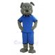 Bulldog in Blue Jersey Mascot Costume