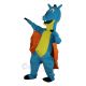 Blue Dragon with Orange Wings Mascot Costume Animal