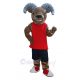 Ram in Red Vest Mascot Costume Animal