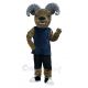 Ram in Royal Blue Vest Mascot Costume Animal