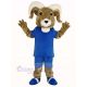 Sport Ram with Blue T-shirt Mascot Costume Animal