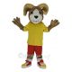 Sport Ram with Yellow T-shirt Mascot Costume Animal