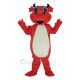 Red Dragon with White Belly Mascot Costume Animal