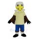 College Eagle with Yellow Jersey Mascot Costume Animal