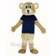 Brown Bear with Black T-Shirt Mascot Costume Animal