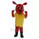 Red Kangaroo in Yellow T-shirt Mascot Costume Animal