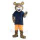 Male Jaguar in Orange Pants Mascot Costume Animal