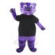 Purple Panther Mascot Costume