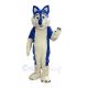 Blue Long-haired Wolf Mascot Costume Animal