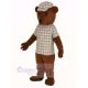 Teddy Bear in Striped Clothes Mascot Costume