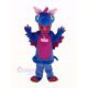  Blue Dragon with Purple Wings Mascot Costume Animal