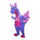 Blue Dragon with Purple Wings Mascot Costumes