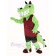 Green Crocodile with Red Vest Mascot Costume Animal