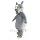 Cute Gray Rhino Mascot Costume Animal