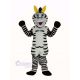 Happy Zebra Mascot Costume Animal