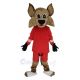 Coyote Wolf in Red Tracksuit Mascot Costume Animal