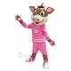 Sports Team Pink Boar Hog Mascot Costume Animal