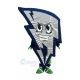 Silver Angular Lightning Mascot Costume