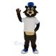 Brown Beaver in White T-shirt Mascot Costume Animal