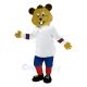 Beaver in White Coat Mascot Costume Animal