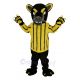 Panther in Yellow Striped Clothes Mascot Costume Animal