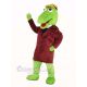 Green Crocodile with Hat Mascot Costume Animal