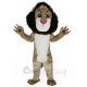 Happy Lion Mascot Costume Animal with Pink Nose