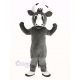 Happy Grey Bull Mascot Costume Animal