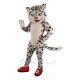 Happy Snow Leopard Mascot Costumes