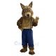 Coyote in Blue Pants Mascot Costume Animal