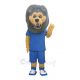 Sport Lion in Blue T-shirt Mascot Costumes