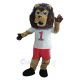 Sport Lion in White T-shirt Mascot Costume Animal