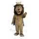 King Lion in Dark Blue Cape Mascot Costume