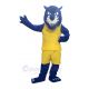 Blue Panther in Yellow Vest Mascot Costume