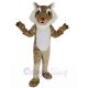 Brown Wildcat Mascot Costume Animal with Red Nose