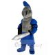 Fearless Blue Knight Mascot Costume People