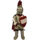 Spartan Knight with Red and White Shield Mascot Costume