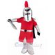 Crusader Knight in Black Cloak Mascot Costume People