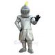 Silver Armor Knight Mascot Costume People